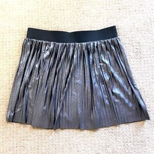 Metallic pleated skirt